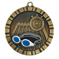 3-D Medal, "Swimming" - 2"